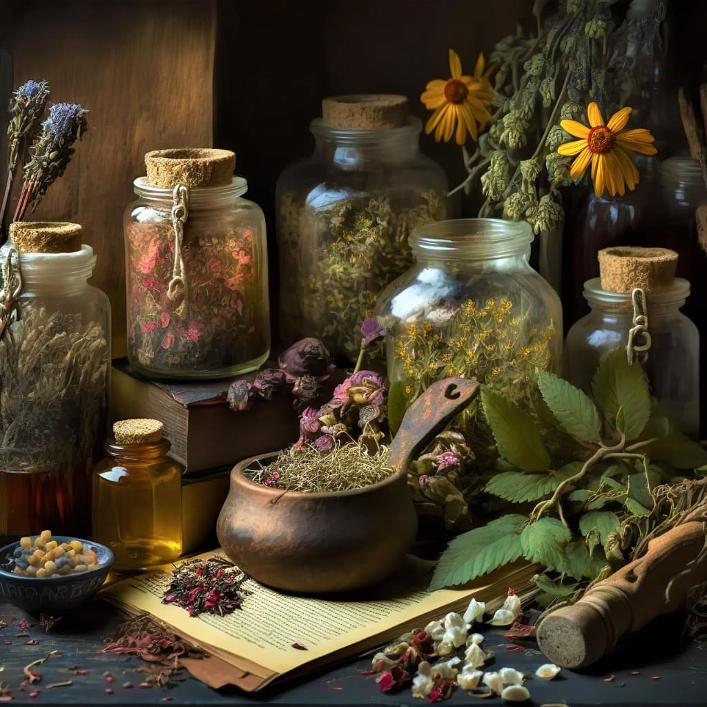 Healing herbs and light
